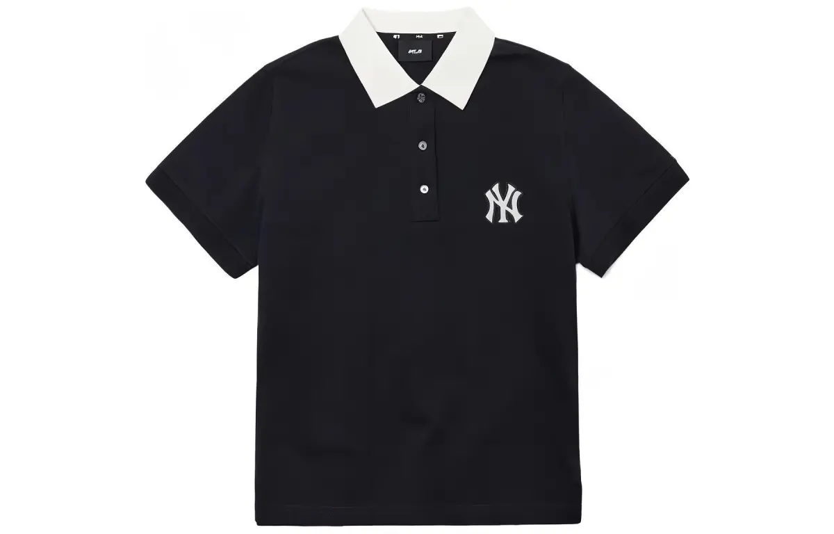 MLB Basic Logo Polo Shirt Women's Black