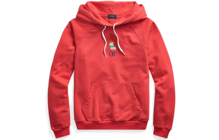 Polo Ralph Lauren Big Pony Sweatshirt Loose Fit Straight Fit Version Women's Red