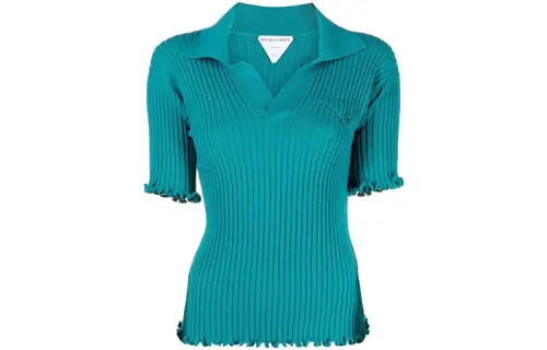 Bottega Veneta 2010s ribbed-knit polo shirt