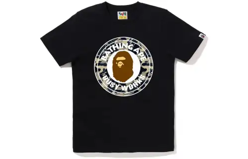 Bape Women'ss Cookie Camo 2 Busy Works Tee White Brown