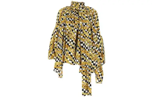 Balenciaga Shirts Women's Yellow Crew Neck Moderate Shirt