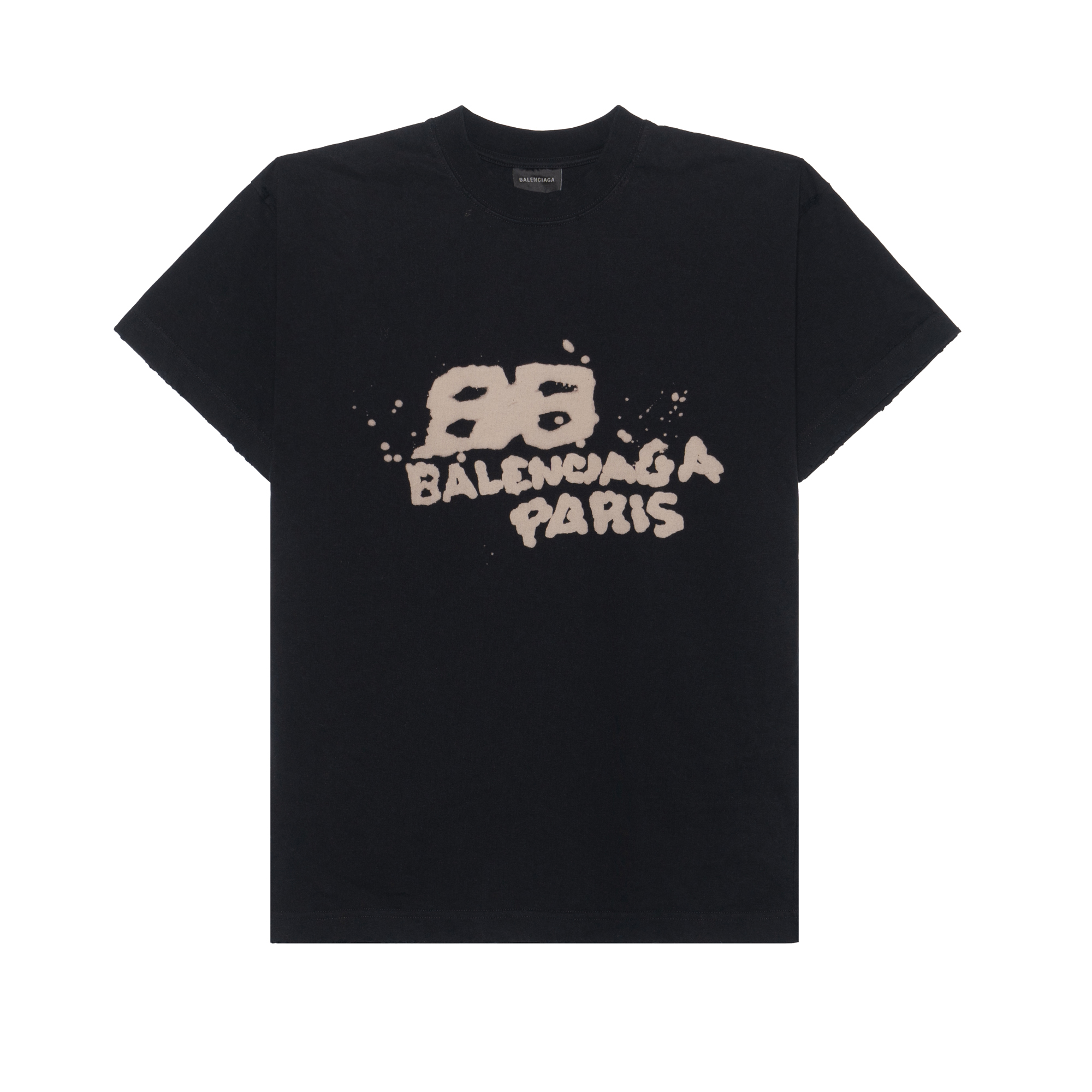 Женская футболка Balenciaga Balenciaga SS23 Hand Drawn Bb Icon (черная)