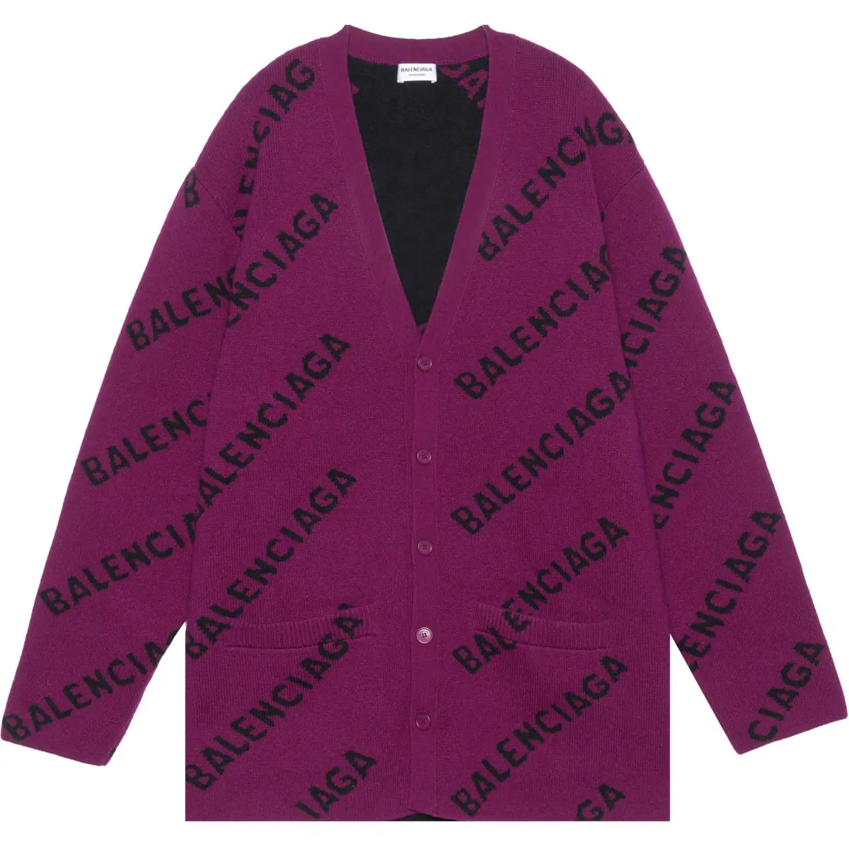 Balenciaga Cardigan 'Purple/Black'
