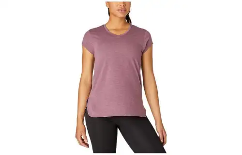 Asics Heather Vneck Top T Shirt Women's Light Purple