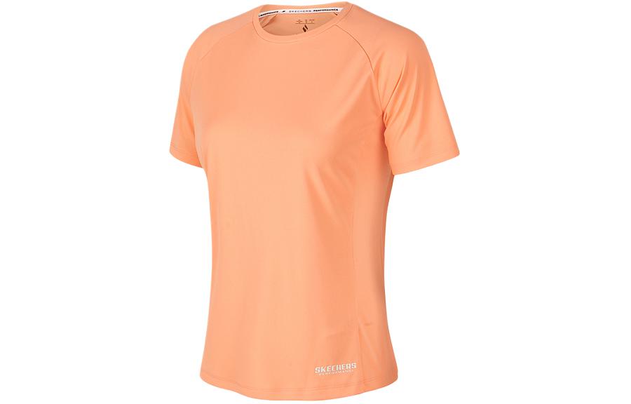 Skechers GODRI Raglan Sleeve T Shirt Women’s Papaya Orange Pink