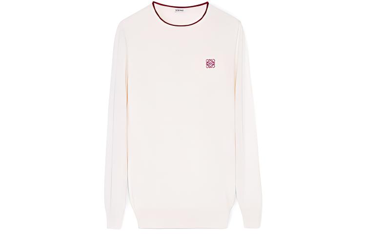 LOEWE Cashmere Sweaters Women's Ecru Crew Neck Moderate