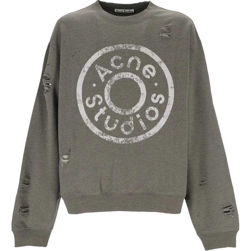 Жен толстовка Acne Studios FW24 (/ серо-зеленая)