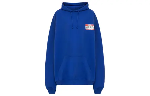 Vetements Sweatshirts Women's Blue Hooded Moderate Regular