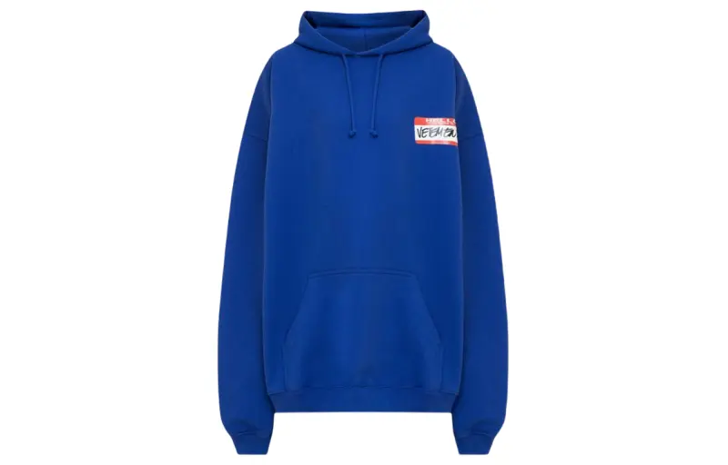 Vetements Sweatshirts Women's Blue Hooded Moderate Regular