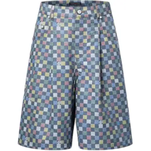 LOUIS VUITTON Damier Wide Chambray Shorts