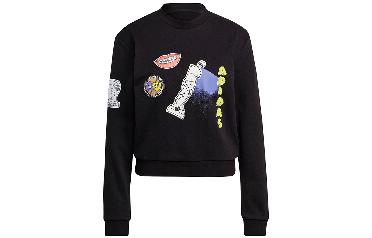Женская толстовка adidas originals Sweatshirt (черная) — фото 1