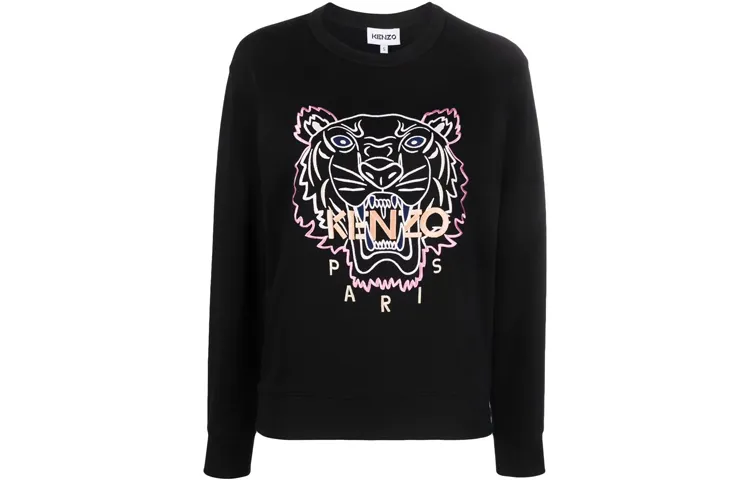 KENZO Sweatshirts Women's Black Crew Neck Moderate Heavyweight
