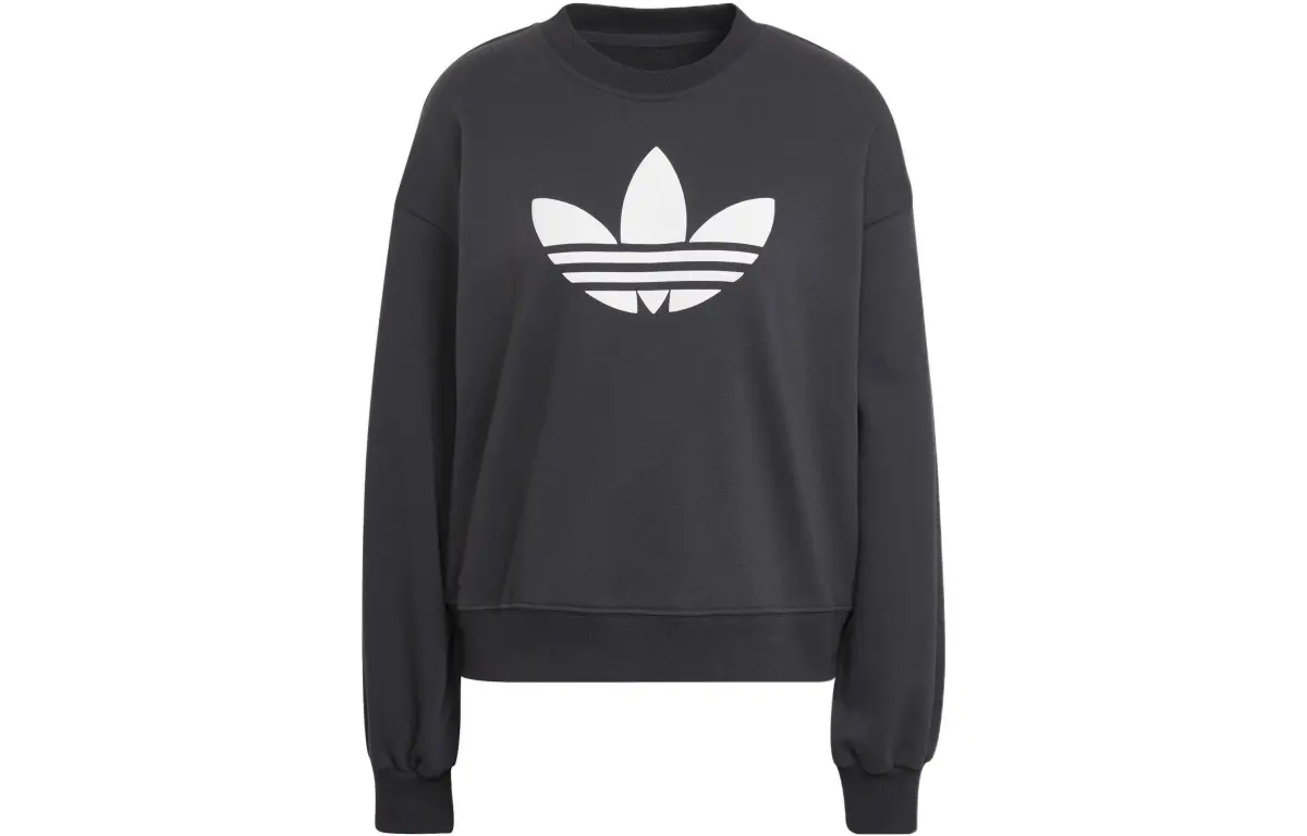 Adidas Originals Sweatshirts Women's Carbon Black Crew Neck Moderate Other