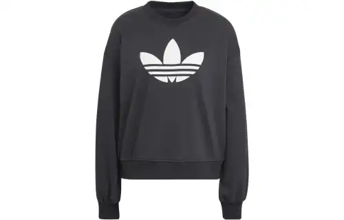 Adidas Originals Sweatshirts Women's Carbon Black Crew Neck Moderate Other
