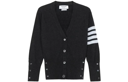THOM BROWNE 4 Bar V Neck Cardigan