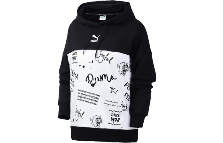 Худи PUMA Classics Aop Logo (черное)