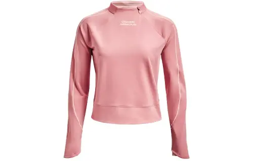 Under Armour RUSH Sweatshirts Women's Pink Turtleneck Moderate Regular