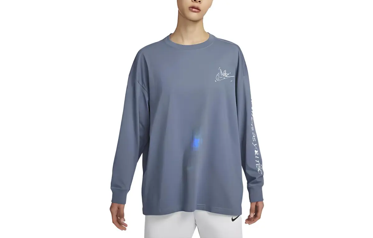 Nike Drop Shoulder Sleeve T Shirt Women's Fen Blue