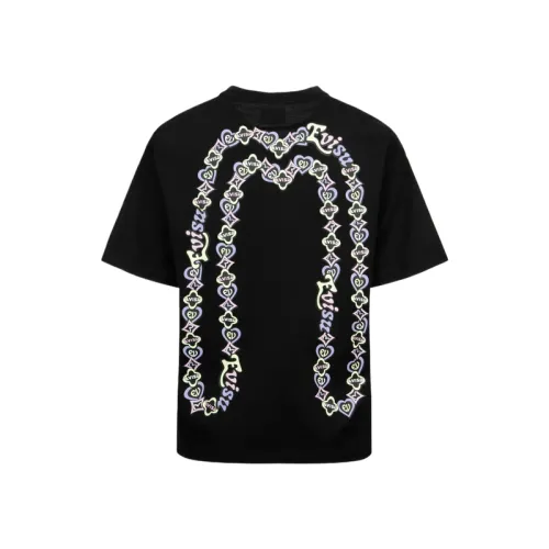 EVISU T Shirts Women's Black Crew Neck