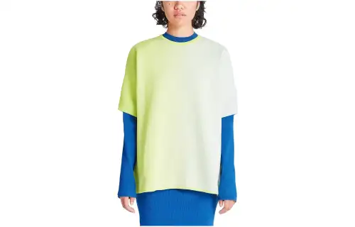 Timberland T Shirts Women's Light Green Crew Neck Moderate Straight Fit