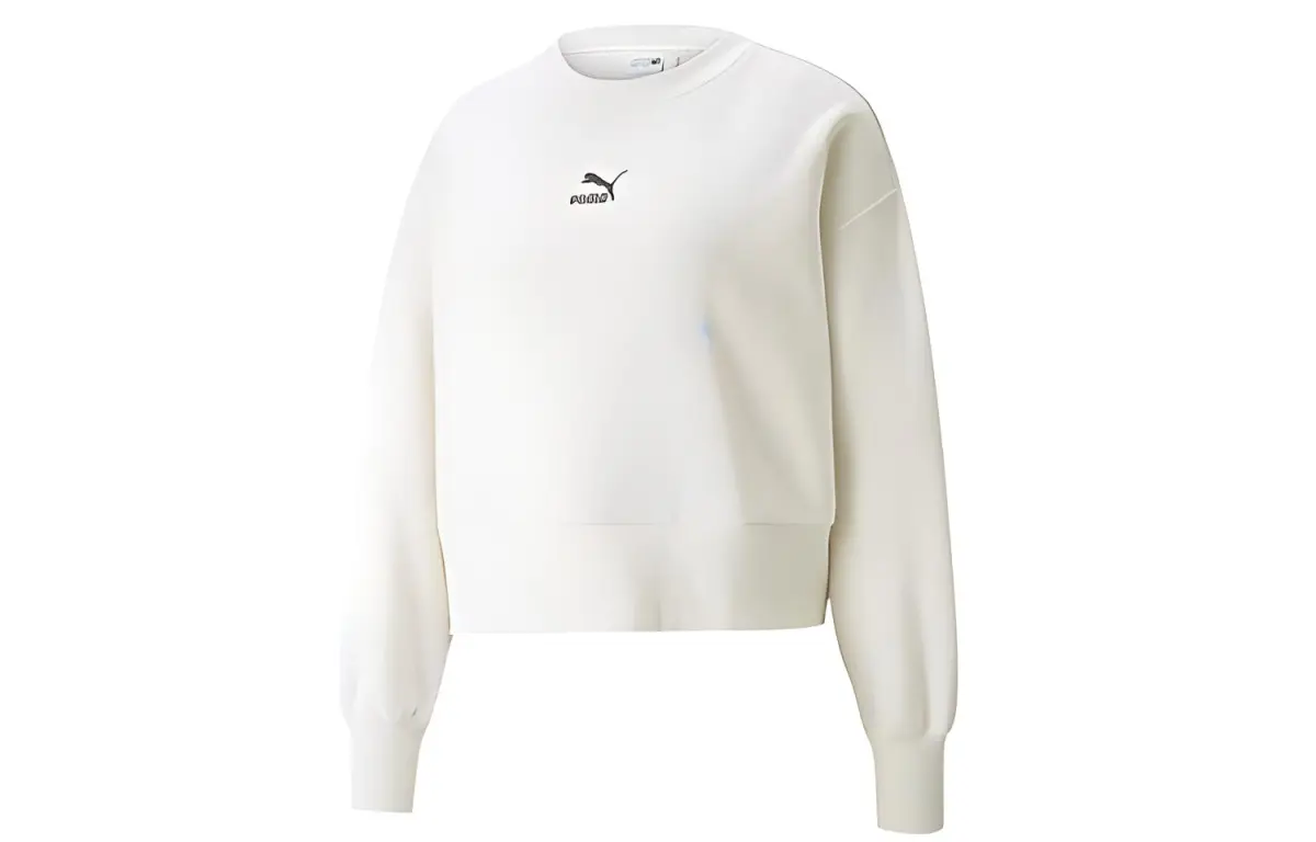 PUMA Sports Life Collection Sweatshirts Women's White Crew Neck Moderate Other