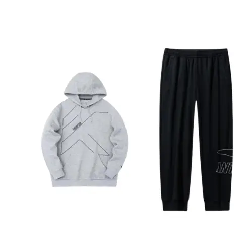 ANTA Sweatshirt Sets Unisex Hooded Moderate