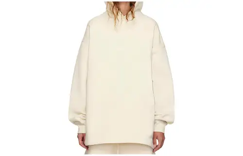 Fear Of God Essentials Sweatshirts Women's Eggshell White Hooded Moderate Regular