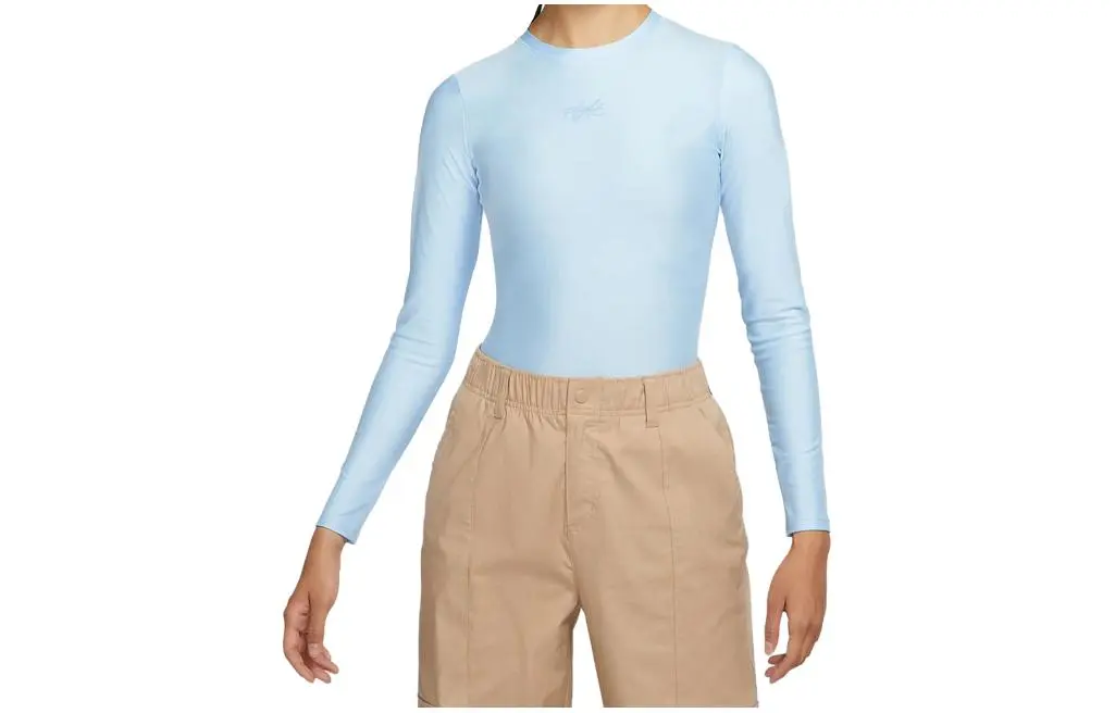 Nike Bodysuits Women's Blue Crew Neck Straight Fit
