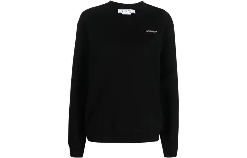 OFF WHITE Sweatshirts Women's Black Crew Neck Moderate