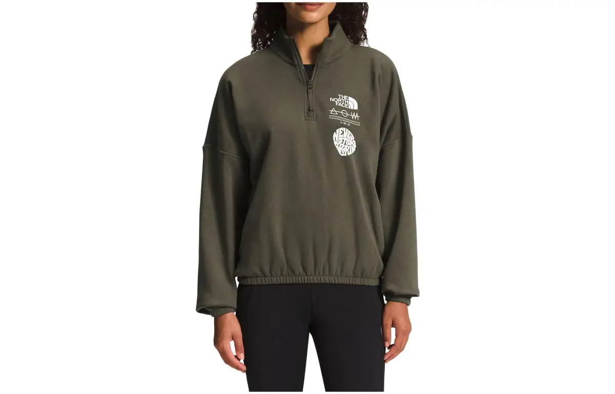 THE NORTH FACE Sweatshirts Women's Dark Green Stand Collar Moderate Other