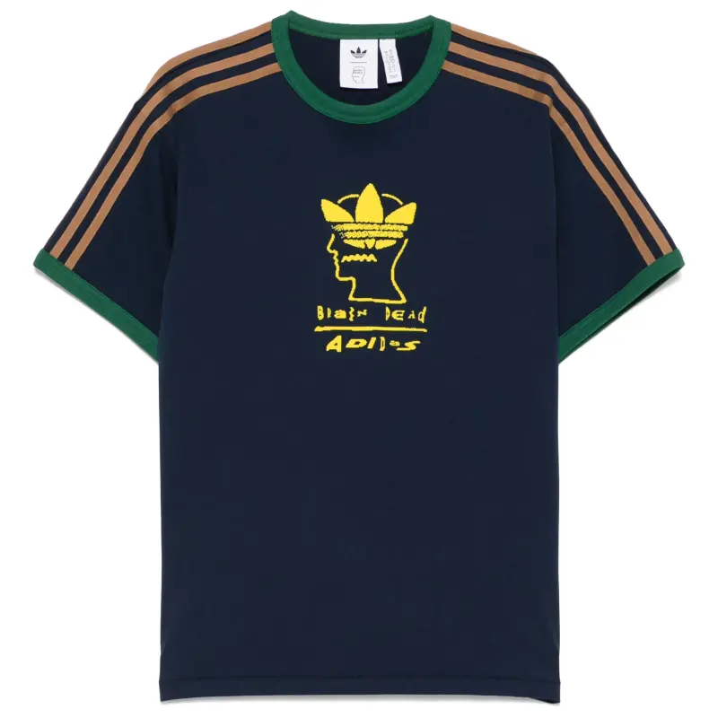 Adidas Originals x Brain Dead flocked-logo T-shirt
