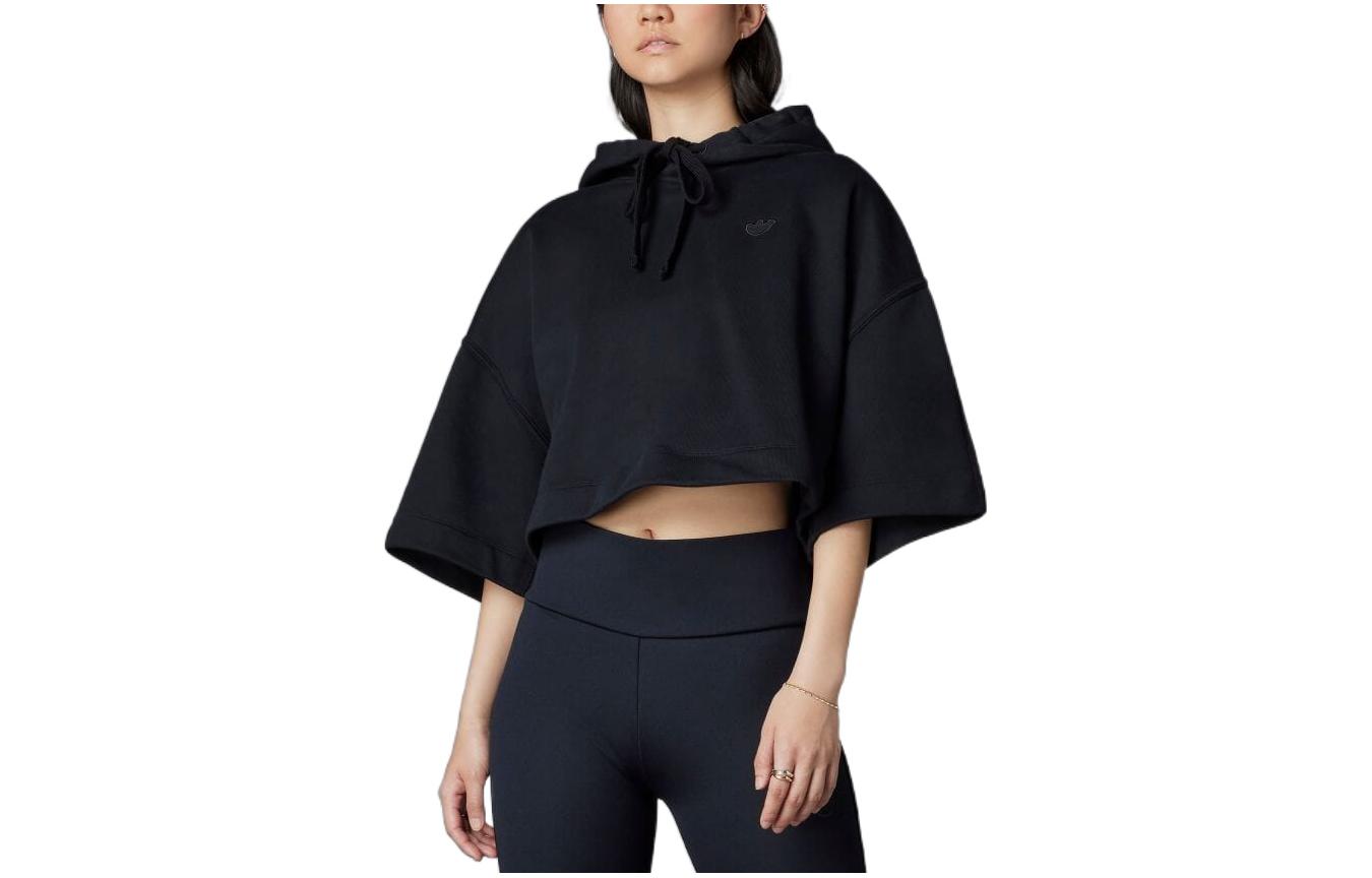 Adidas Originals Sweatshirts Women's Black Hooded Moderate Regular