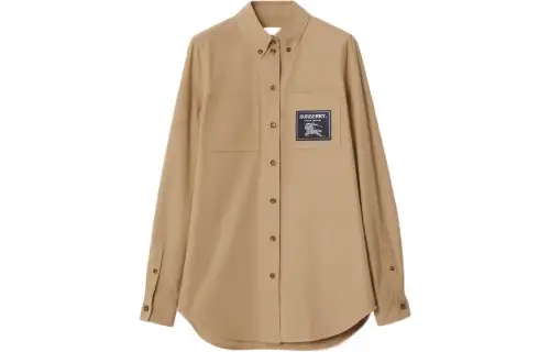 【Previous Season】logo patch cotton shirt