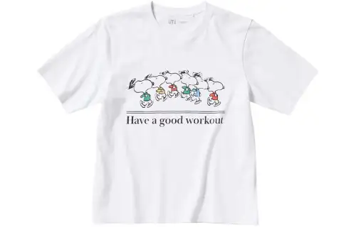 UNIQLO T Shirts Women's White Crew Neck Moderate Other