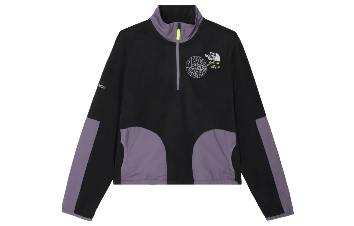 THE NORTH FACE Sweatshirts Women's Black Purple Stand Collar Moderate Other