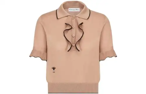 DIOR FW22 Cashmere Sweater Women's Pink Brown