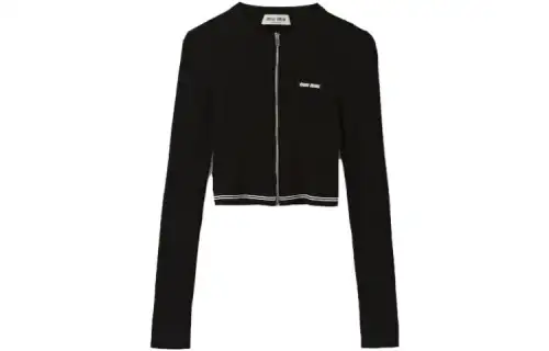 【Previous Season】logo-embroidered cropped cardigan