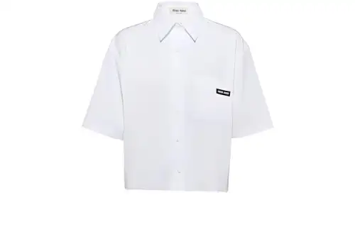 【Previous Season】raw-hem poplin shirt