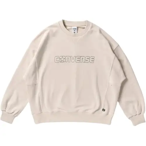 Converse CREW NECK SWEAT TOP Sweatshirt Women's Light Beige