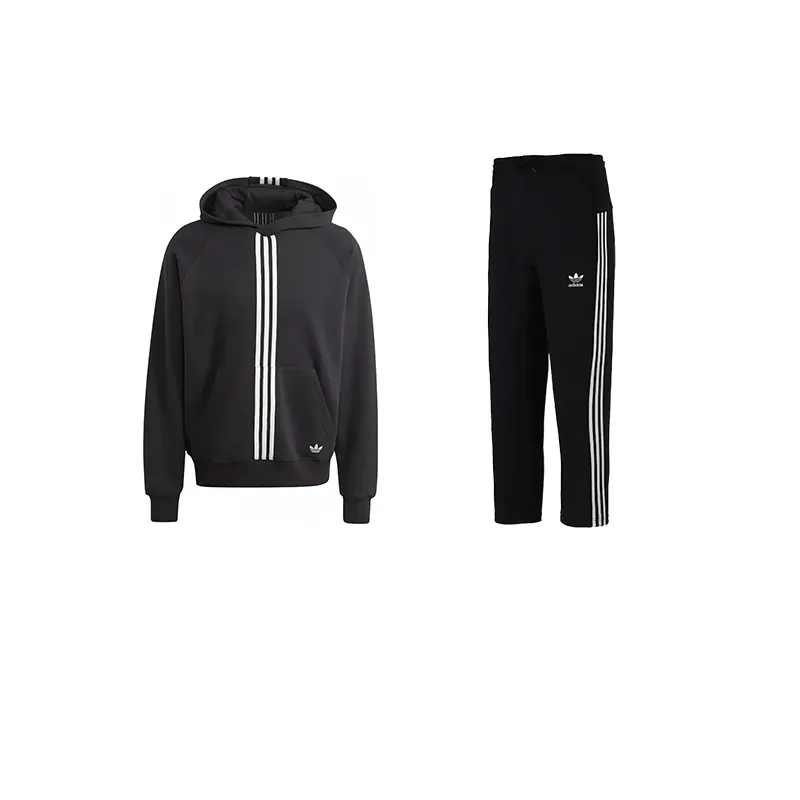 Adidas Originals Logo Embroidered Stripe Detailed Hoodie