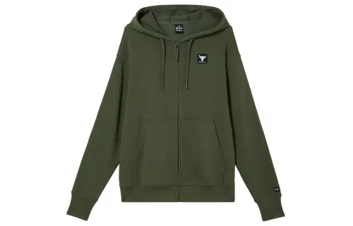 Under Armour Johnson Sweatshirts Women's Green Hooded Moderate Cardigan