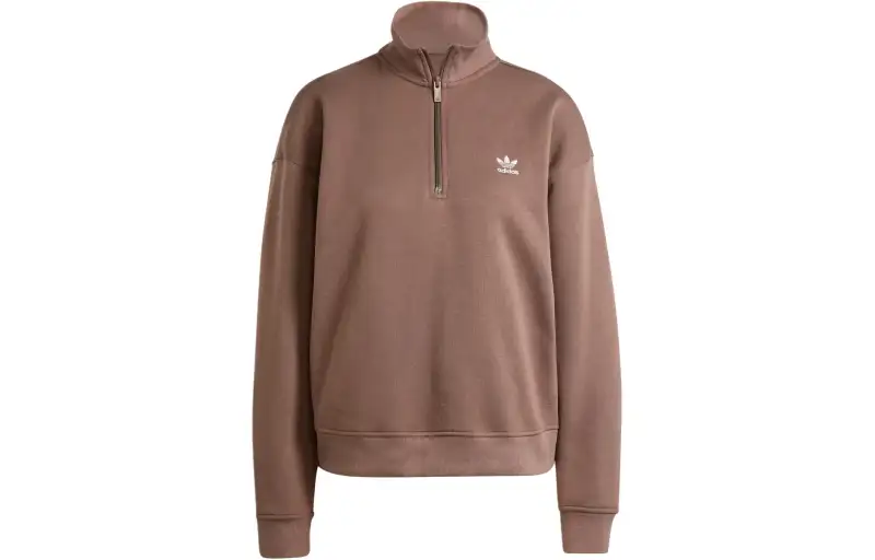 Adidas Originals Essential Essentials 1/2 Zip Sweatshirt Jackets & Coats Women's Brown