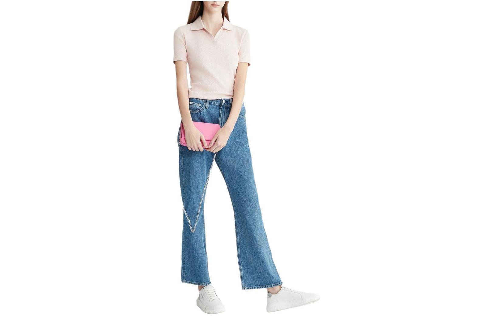 Женская футболка CALVIN KLEIN Jeans Polo (розовая)