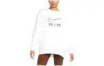 Nike Sweatshirts Women's White Crew Neck Moderate Regular