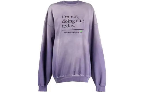 Vetements Not Doing Shit Today Sweatshirt 'Lilac'