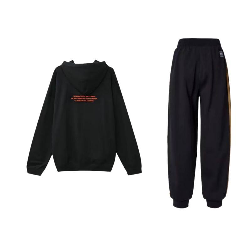 Adidas Originals BIG TRF HOODIE Sweatshirt Set Men's Black