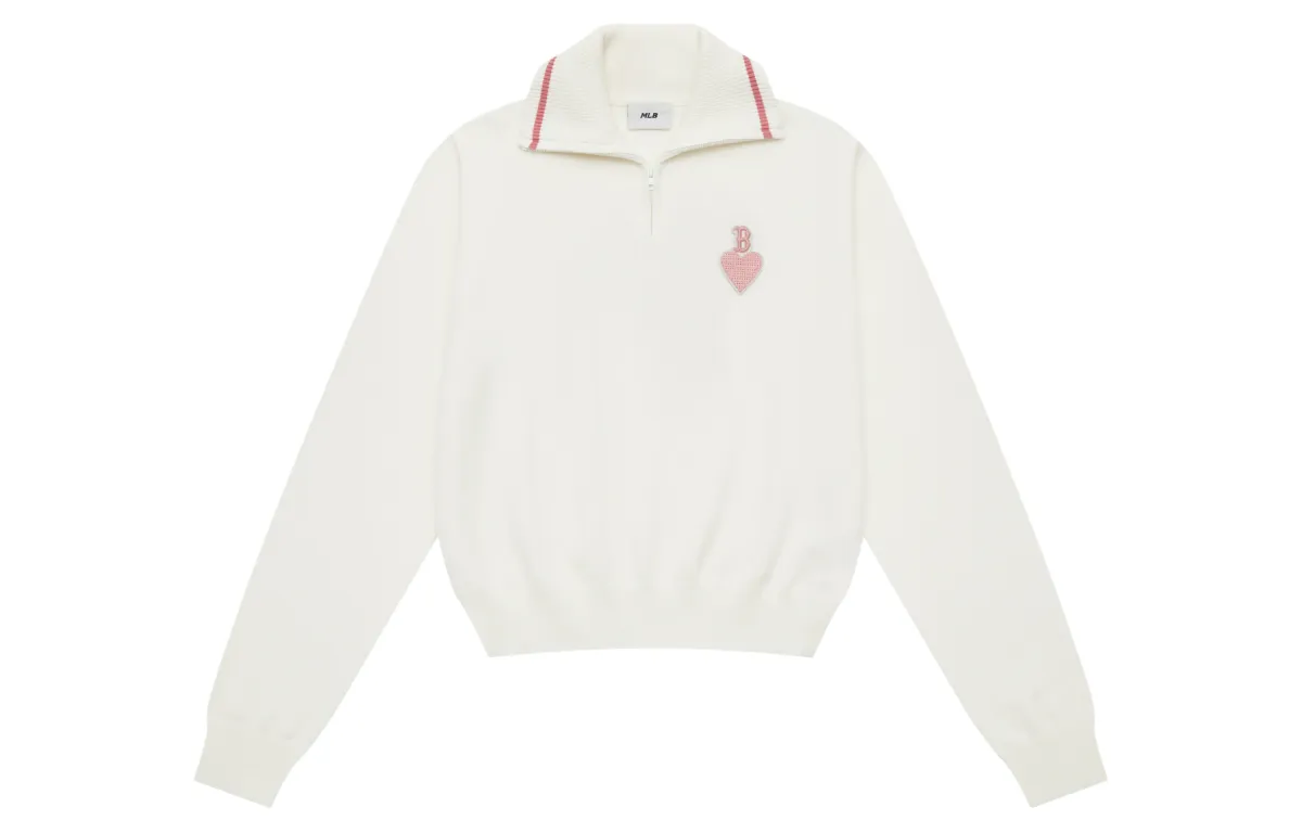 MLB Boston Red Sox Heart Collection Knitwear Women's Cream