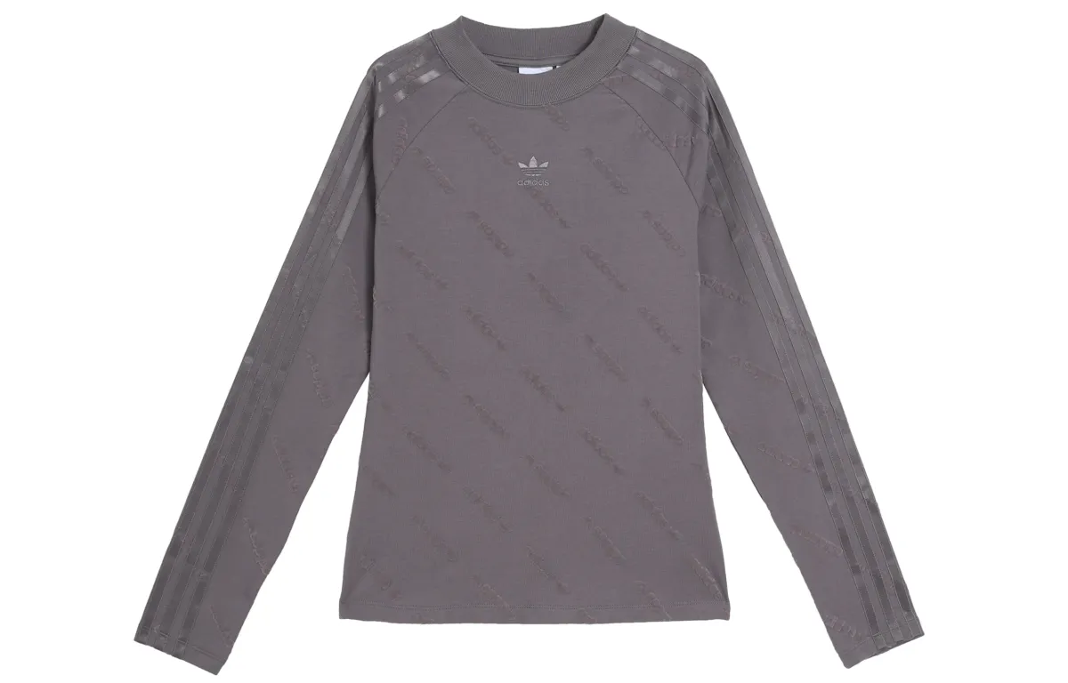 Adidas Originals LONG SLEEVE TOP T Shirt Women's Shadow Trace Gray