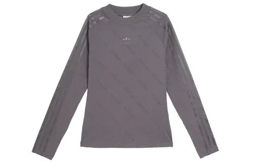 Adidas Originals LONG SLEEVE TOP T Shirt Women's Shadow Trace Gray