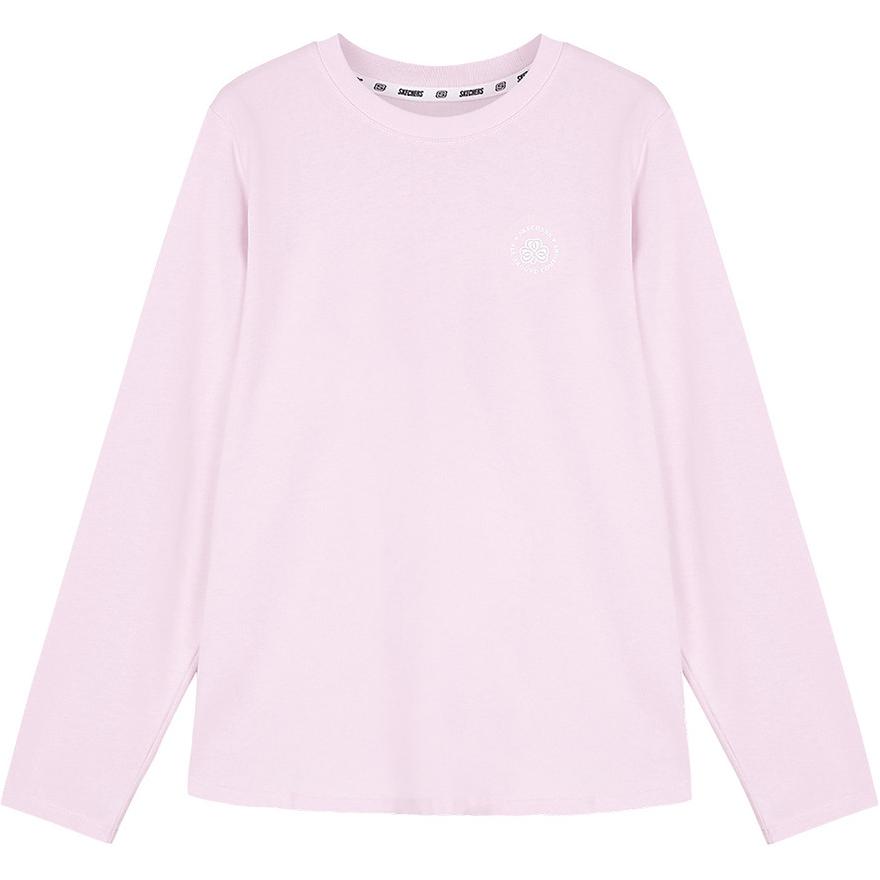 Женская футболка Skechers Cotton Long Sleeve (розовая)